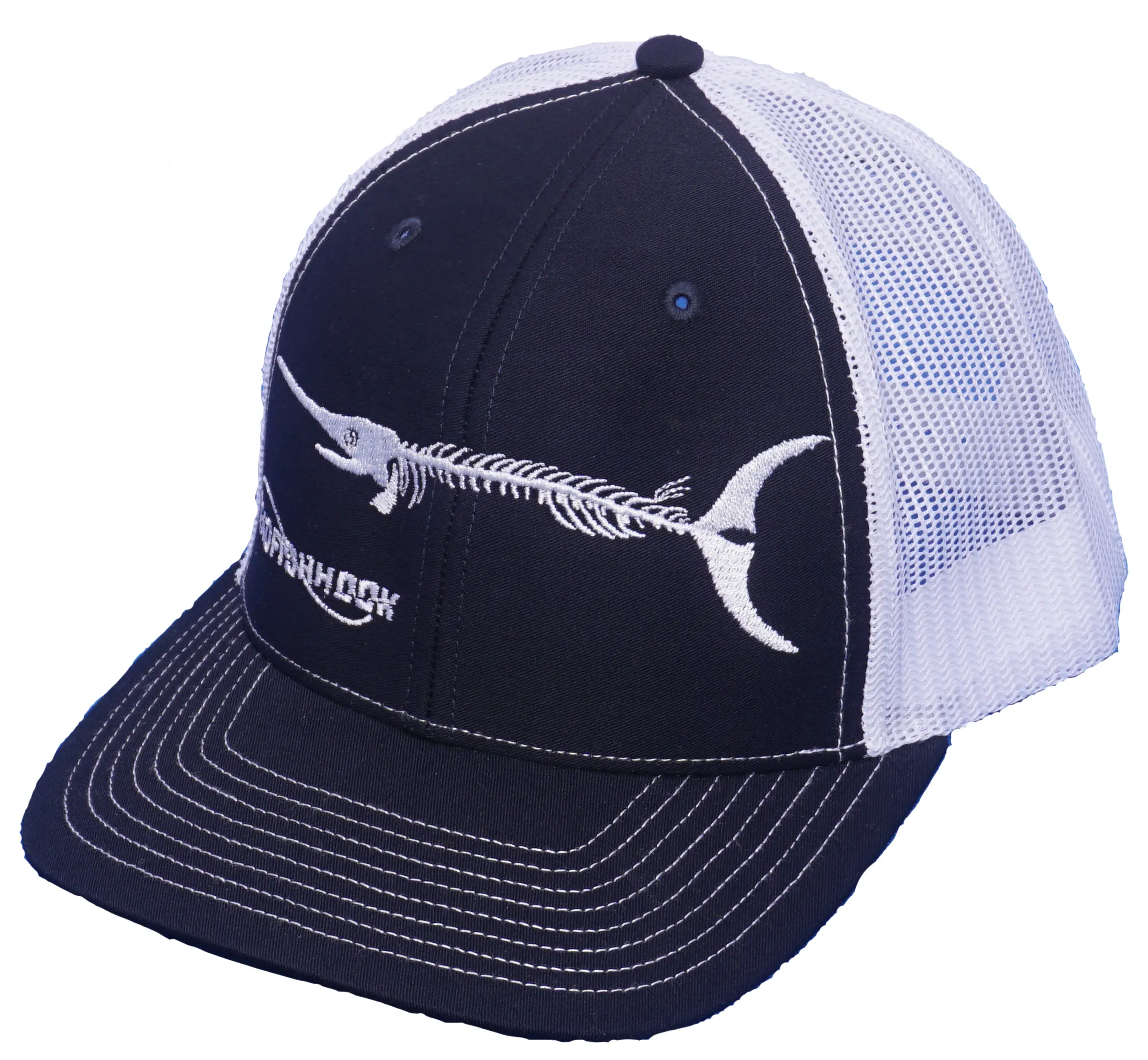 Dead Fish Hook Fish Skeleton Trucker Hat