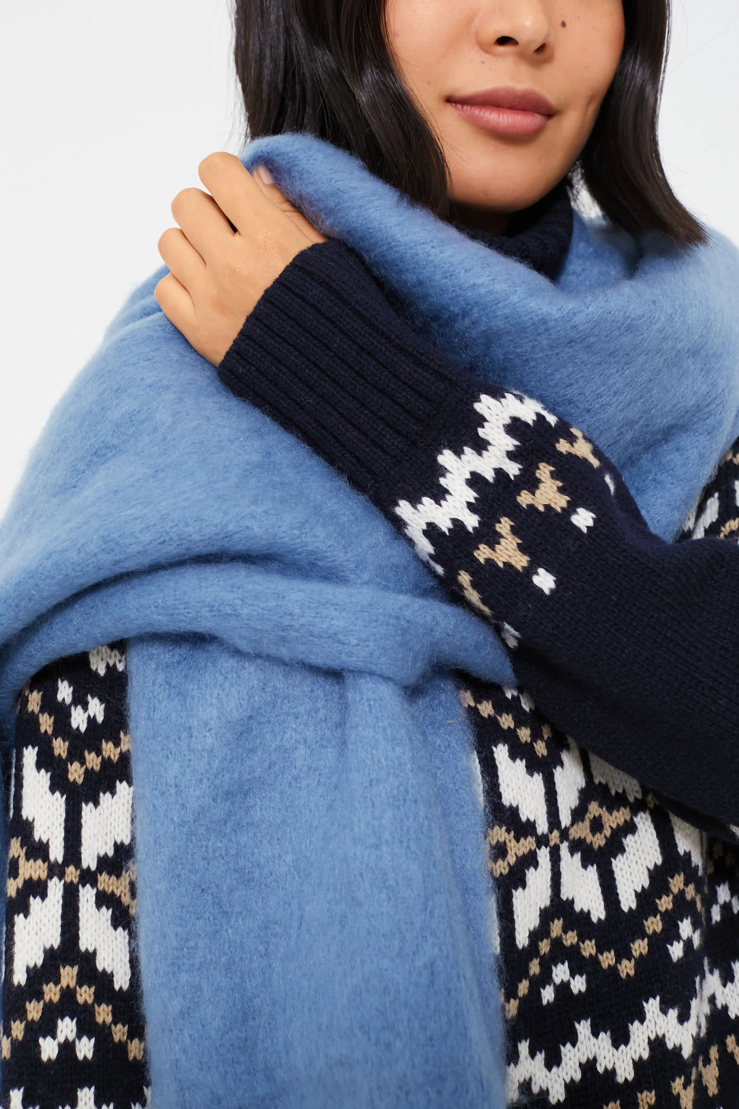 Denim Chic Solid Scarf