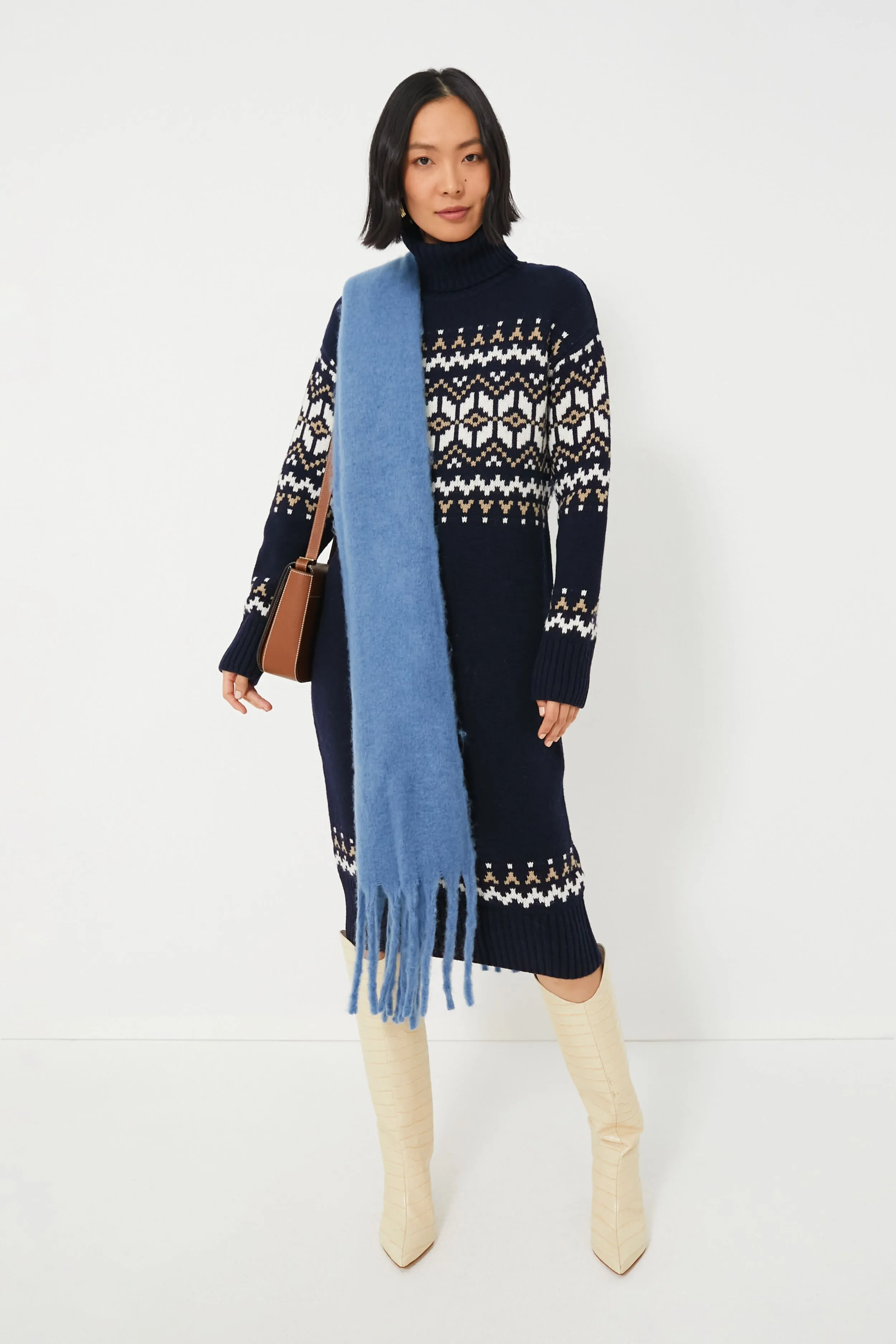 Denim Chic Solid Scarf