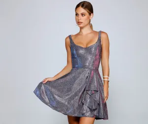 Devora Formal Stylish Glitter Party Dress