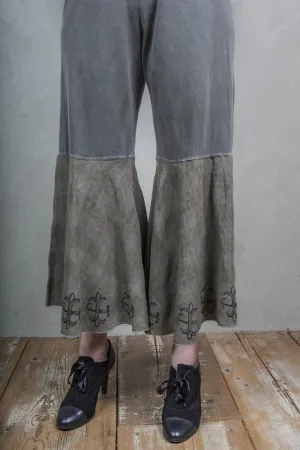 Distressed Flare Pant UNPrinted-army green