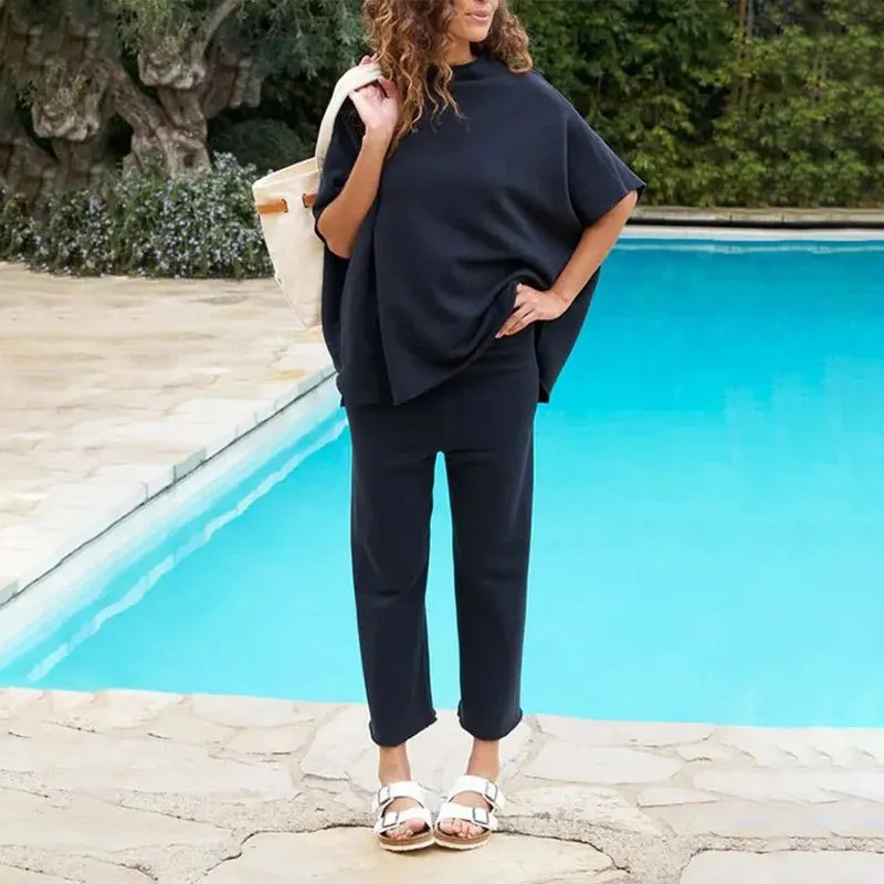 🔥/⏱️Don't Miss! 👚Women's Batwing Sleeve & Wide Leg Pants Lounge Set
