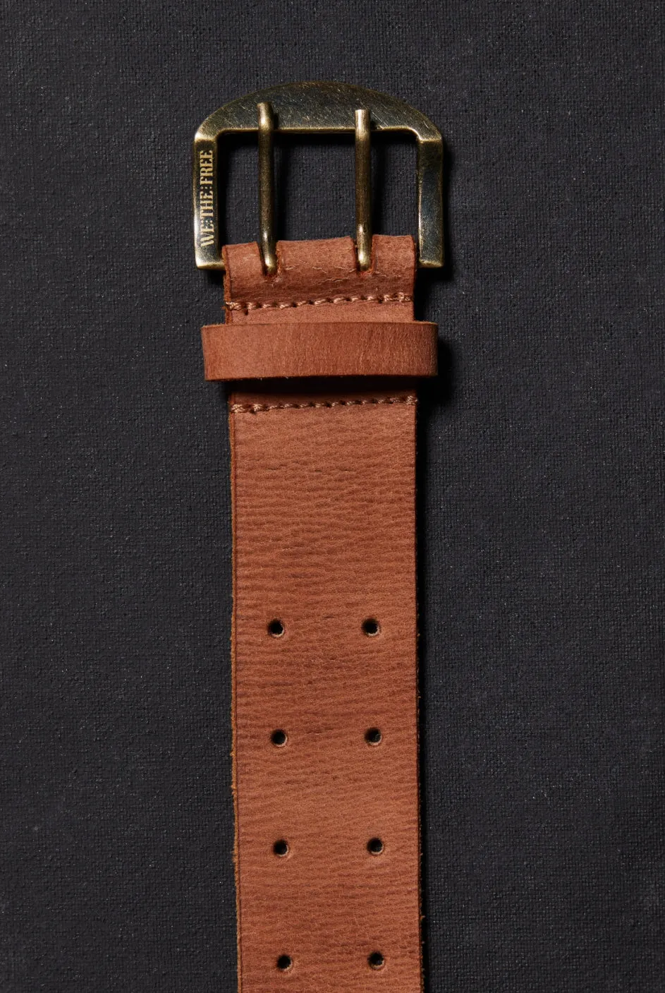 DOUBLE CROSS BELT-COGNAC