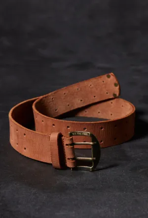 DOUBLE CROSS BELT-COGNAC