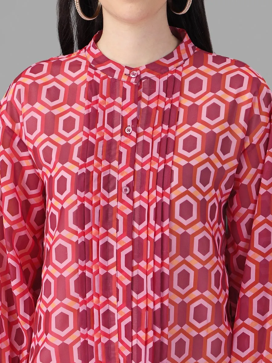 dresses for Women western wear Dark Pink Dress