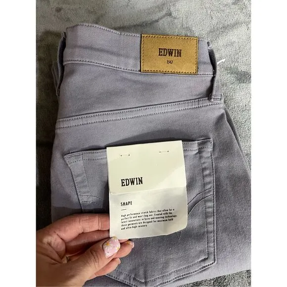 Edwin Skinny Jean Womens Size 26 Silver Lining Pixie 9&quot; Mid Rise Casual Chic NWT