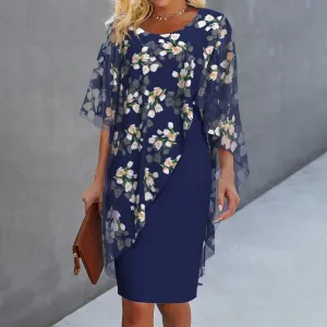 Eilidh | Floral Cape Dress