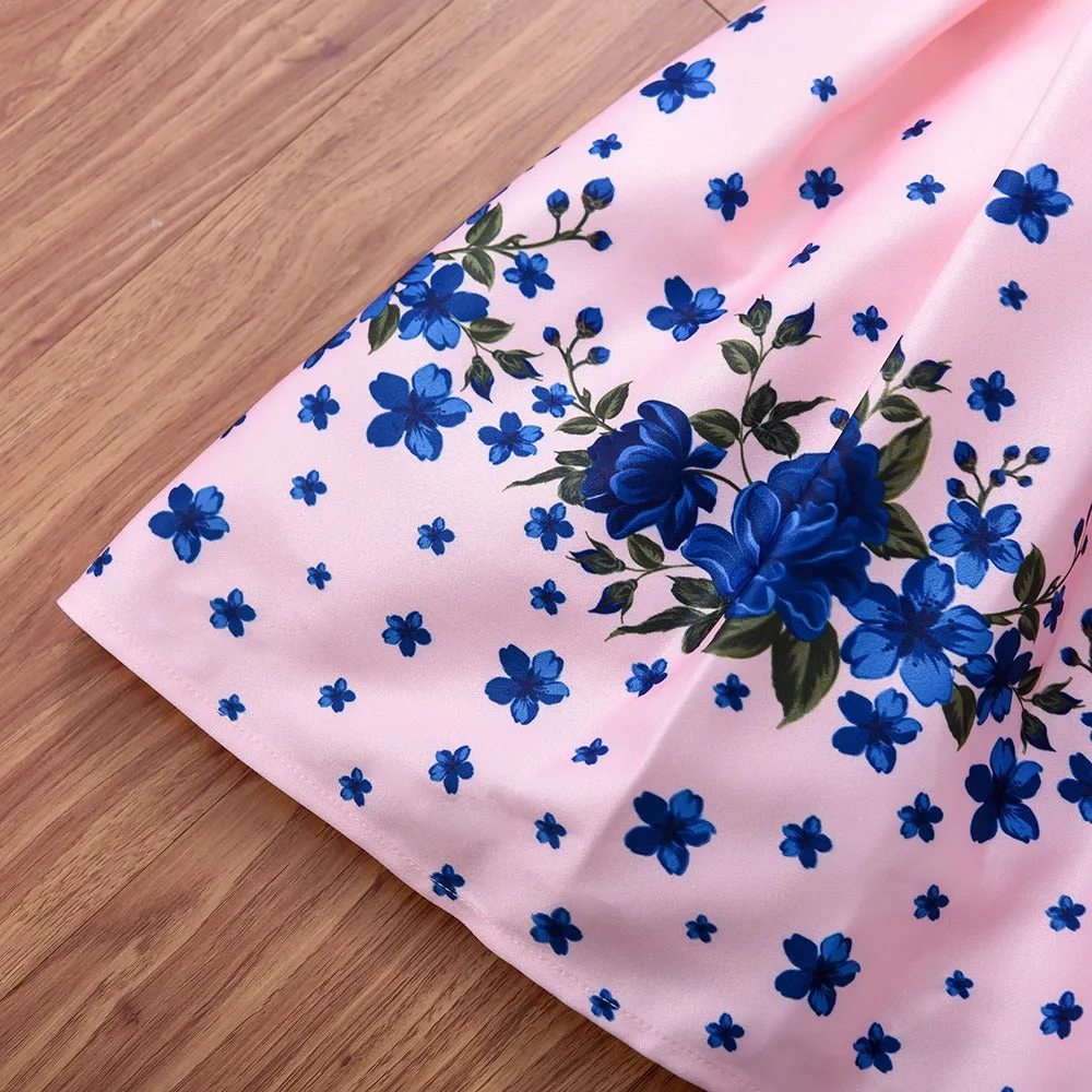 Elegant Fashion Floral Print Dresses for Girls
