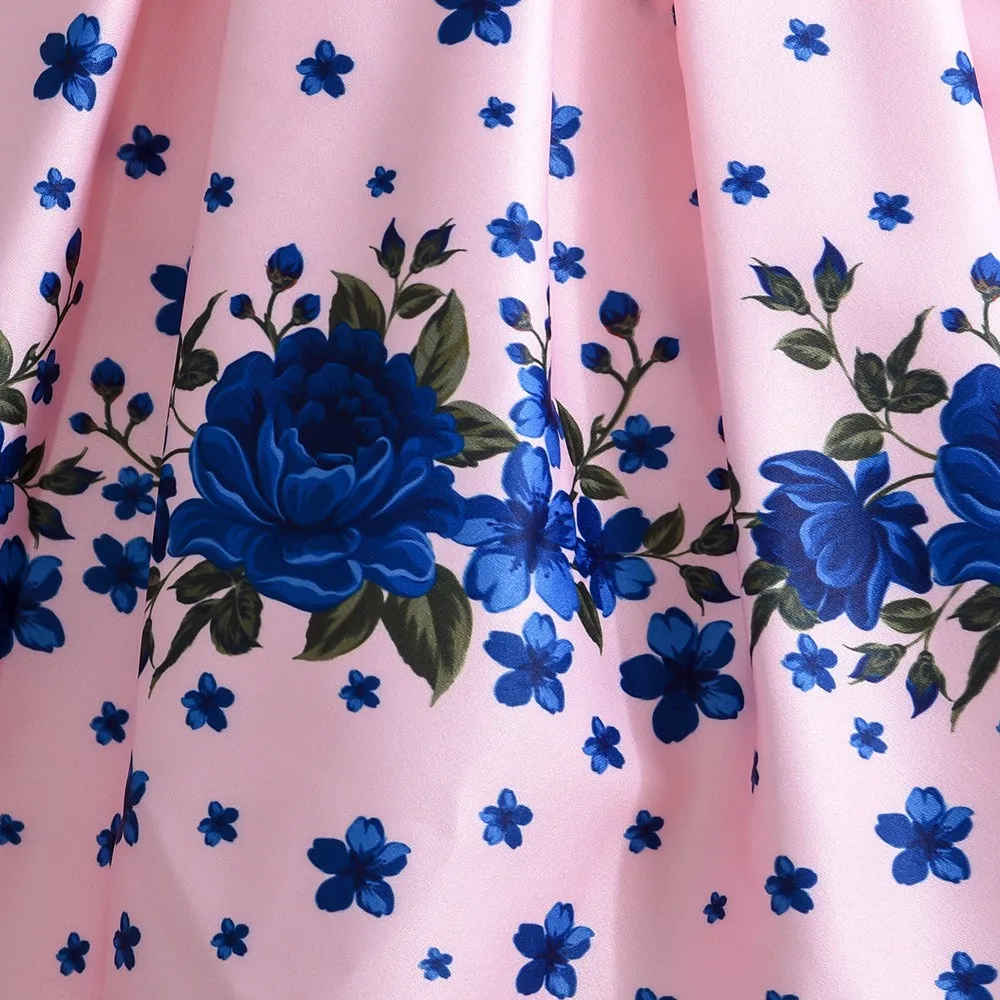 Elegant Fashion Floral Print Dresses for Girls