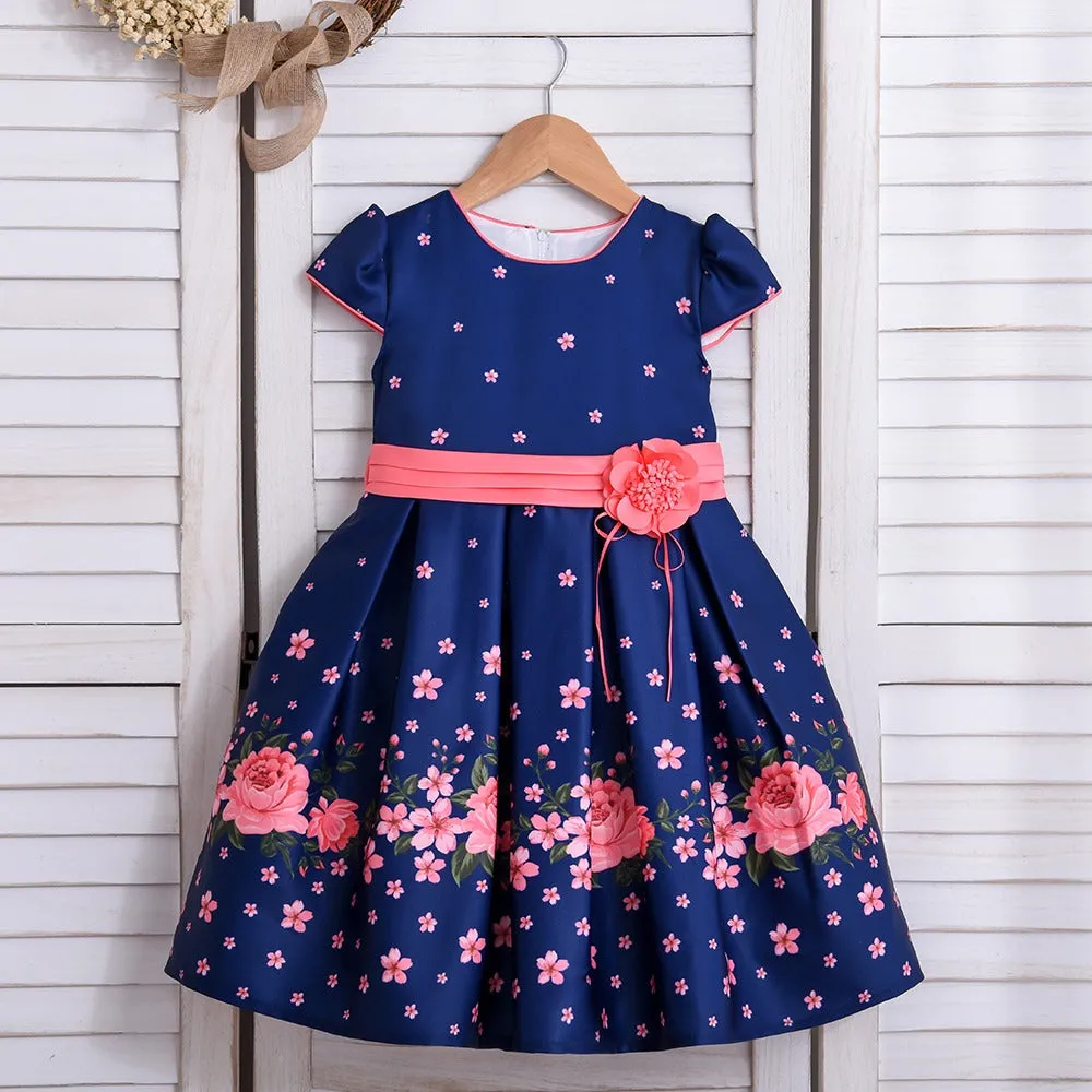 Elegant Fashion Floral Print Dresses for Girls