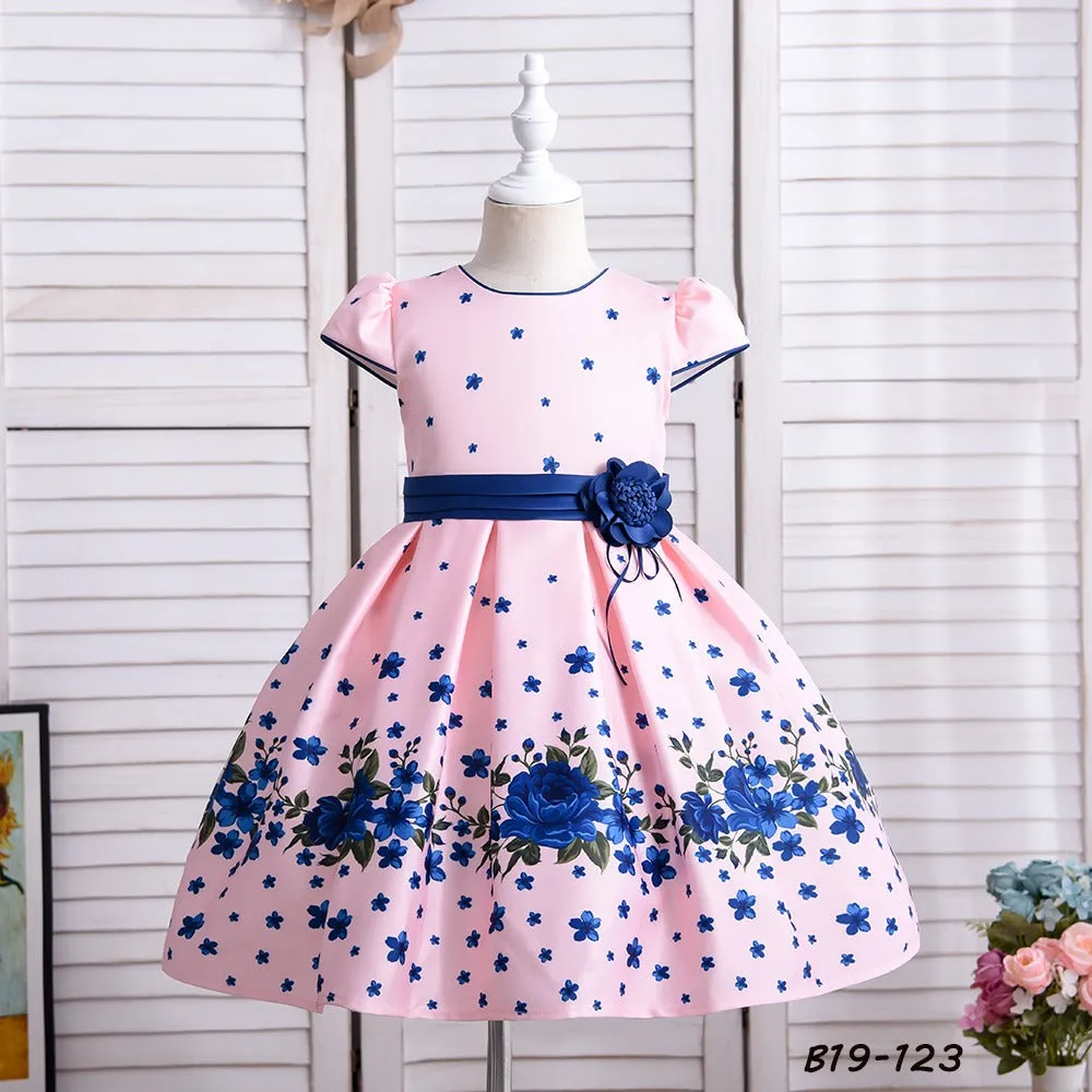 Elegant Fashion Floral Print Dresses for Girls