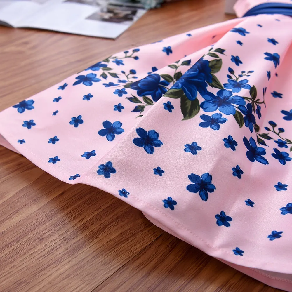Elegant Fashion Floral Print Dresses for Girls