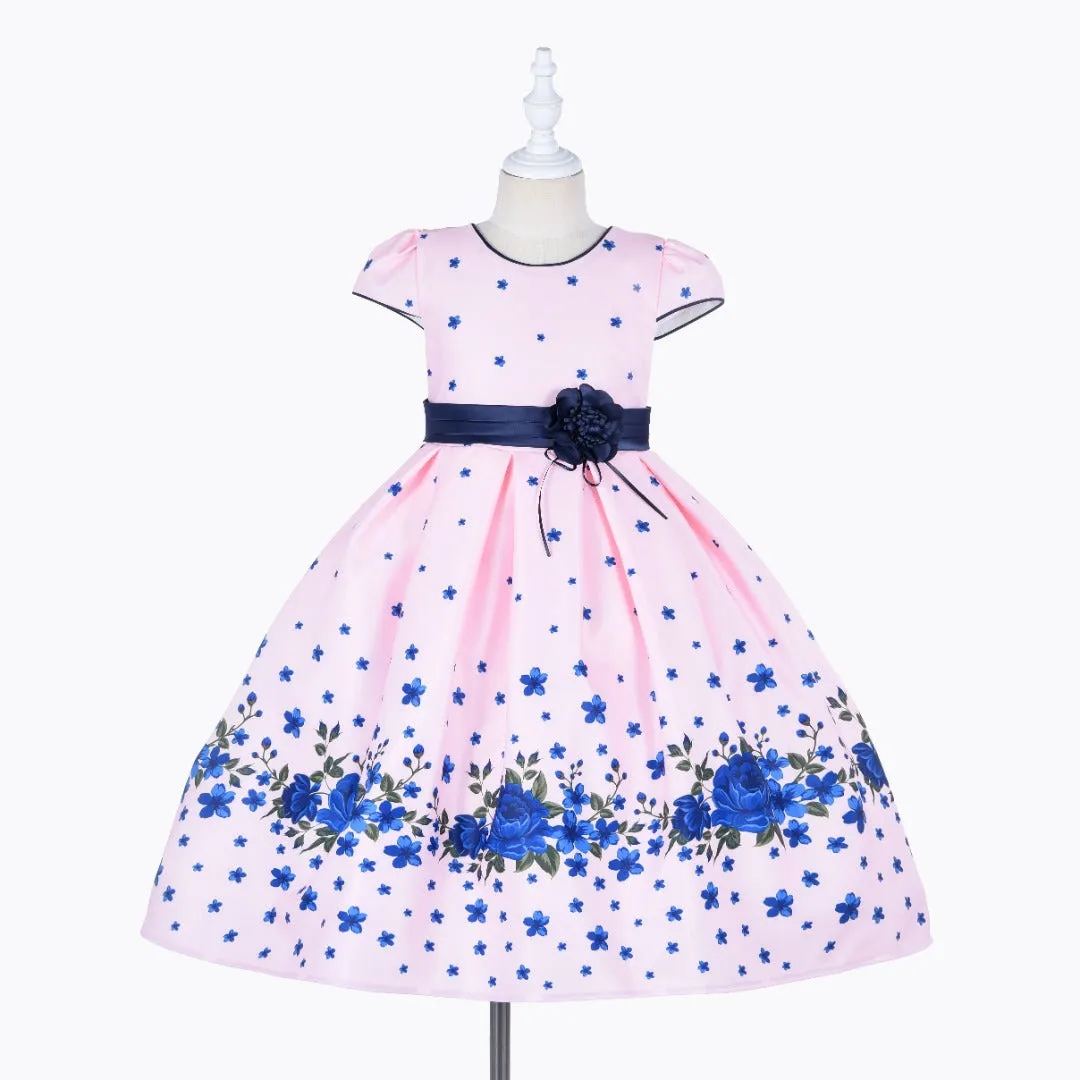Elegant Fashion Floral Print Dresses for Girls