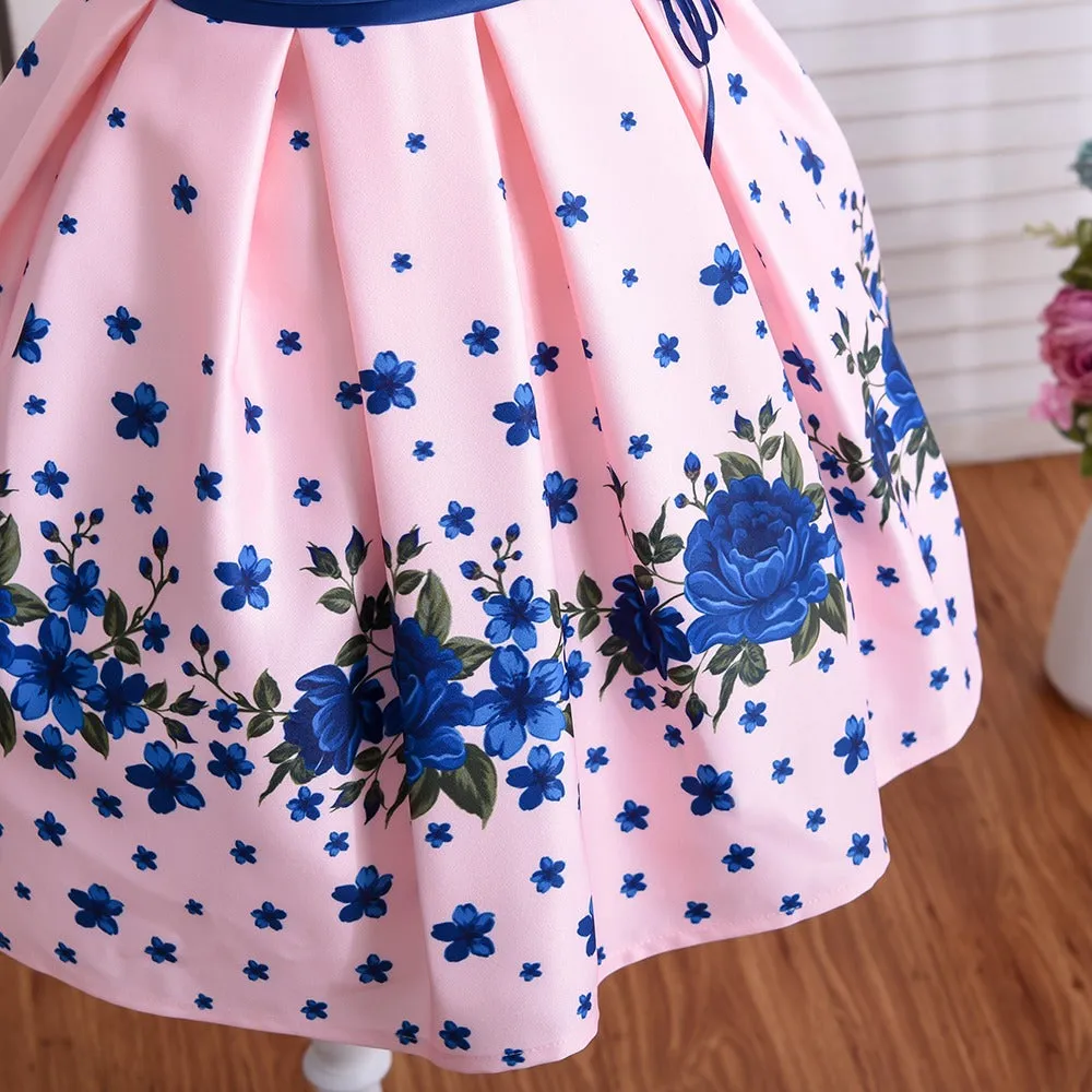 Elegant Fashion Floral Print Dresses for Girls