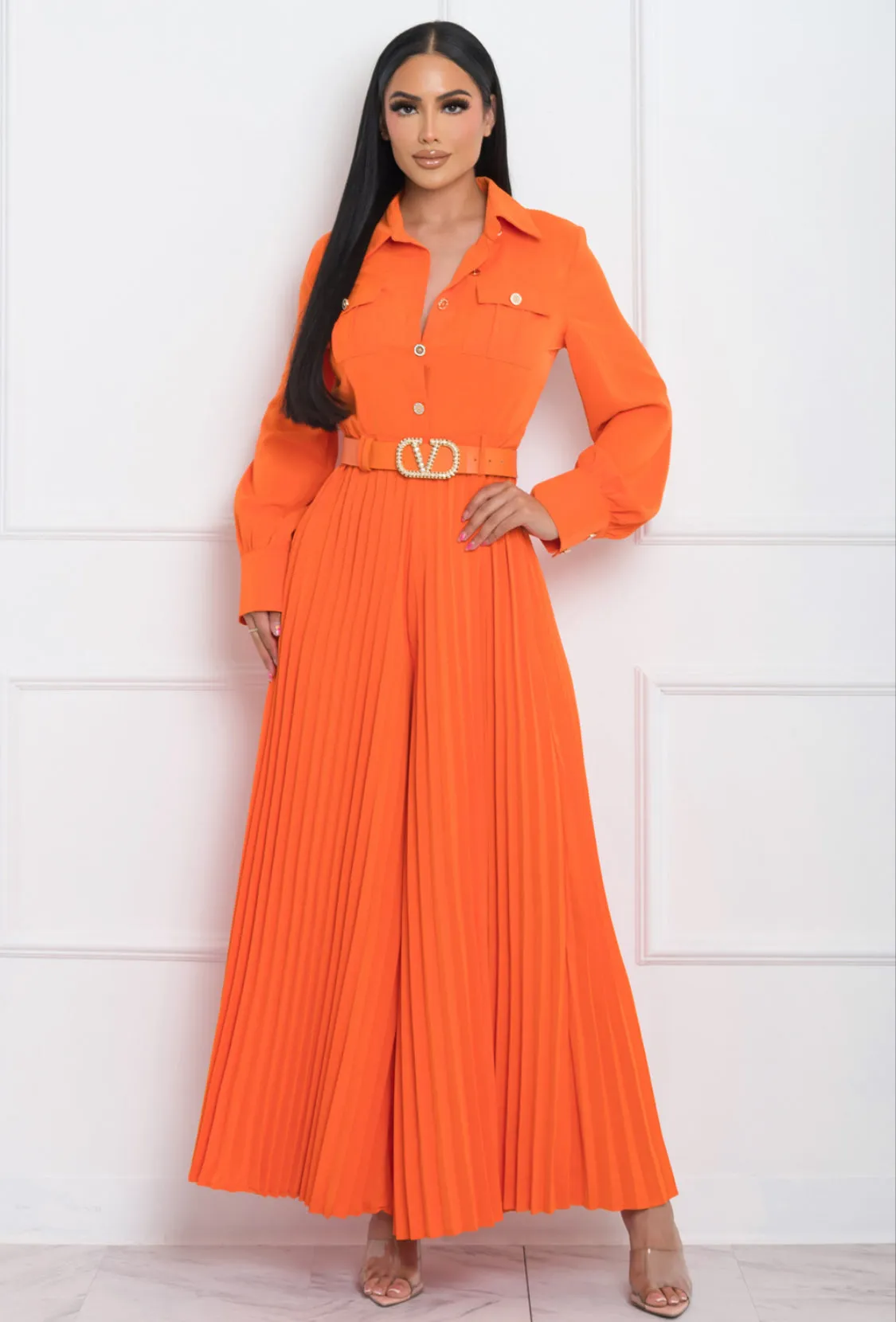 Elegant Jumper with Belt | Sophisticated Women's Jumpsuit (C24)