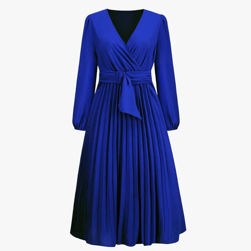 Elegant Midi Dress with Wrap Design