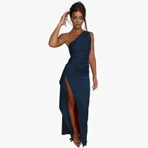 Elegant One-Shoulder Floor-Length Dress