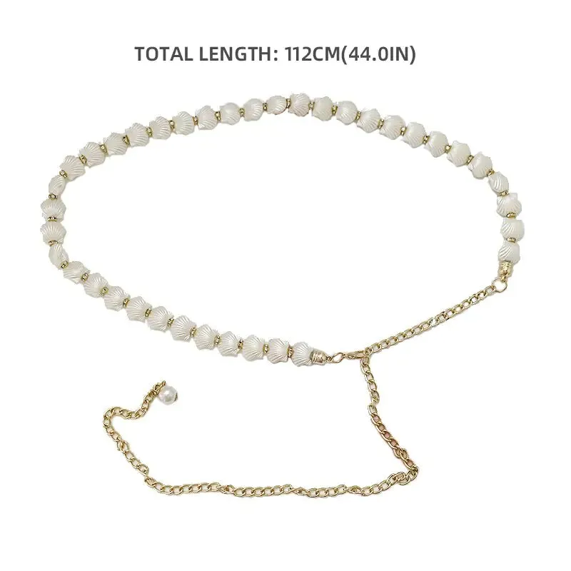 Elegant Pearl Chain Belt