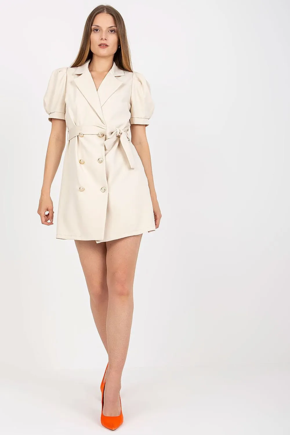 Elegant short sleeves day dress
