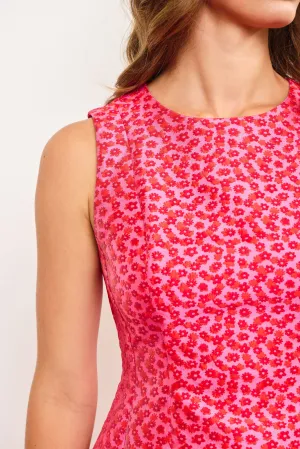 EMBO DIZZY FLORAL SLEEVELESS PRINCESS LINE DRESS