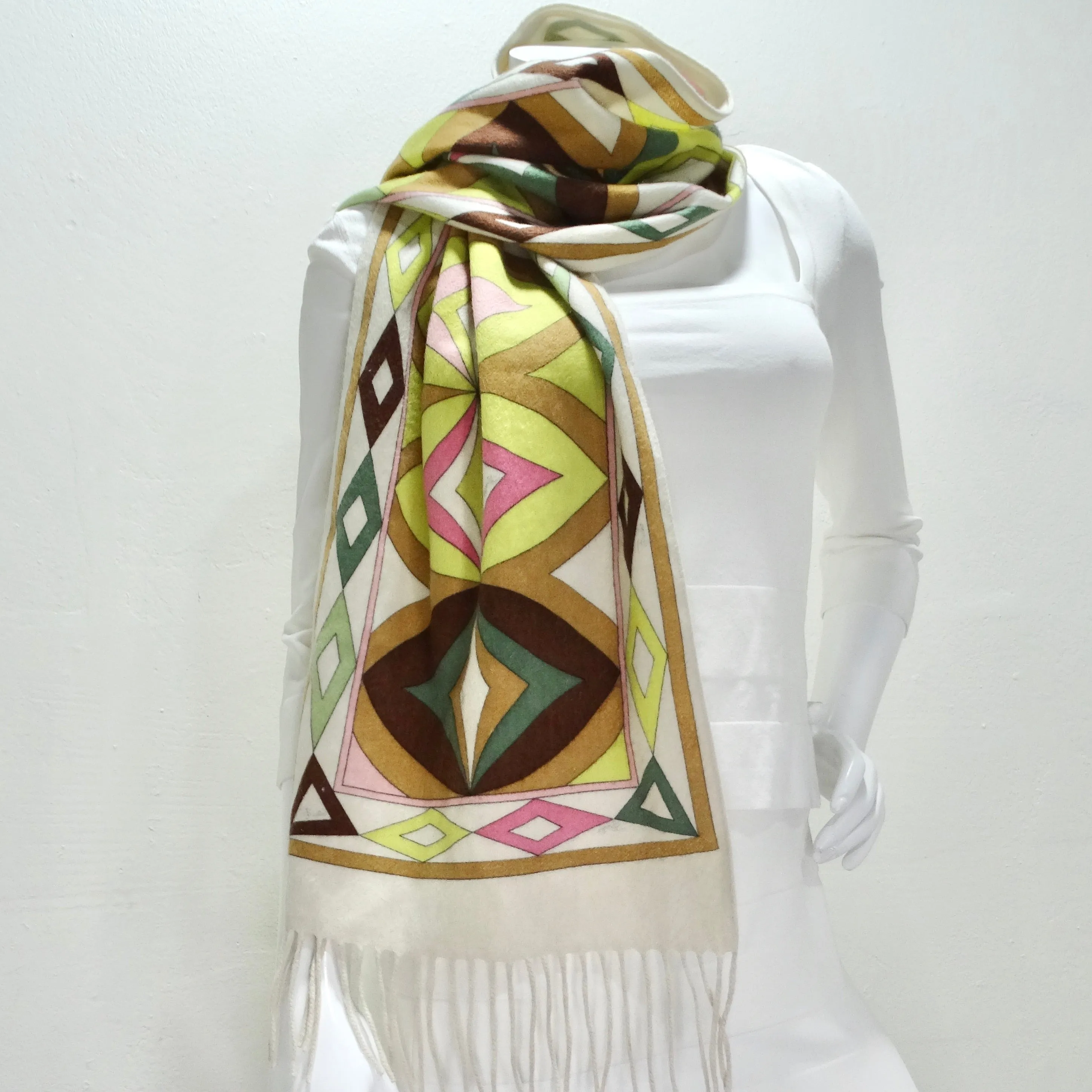 Emilio Pucci 1980s Cashmere Scarf