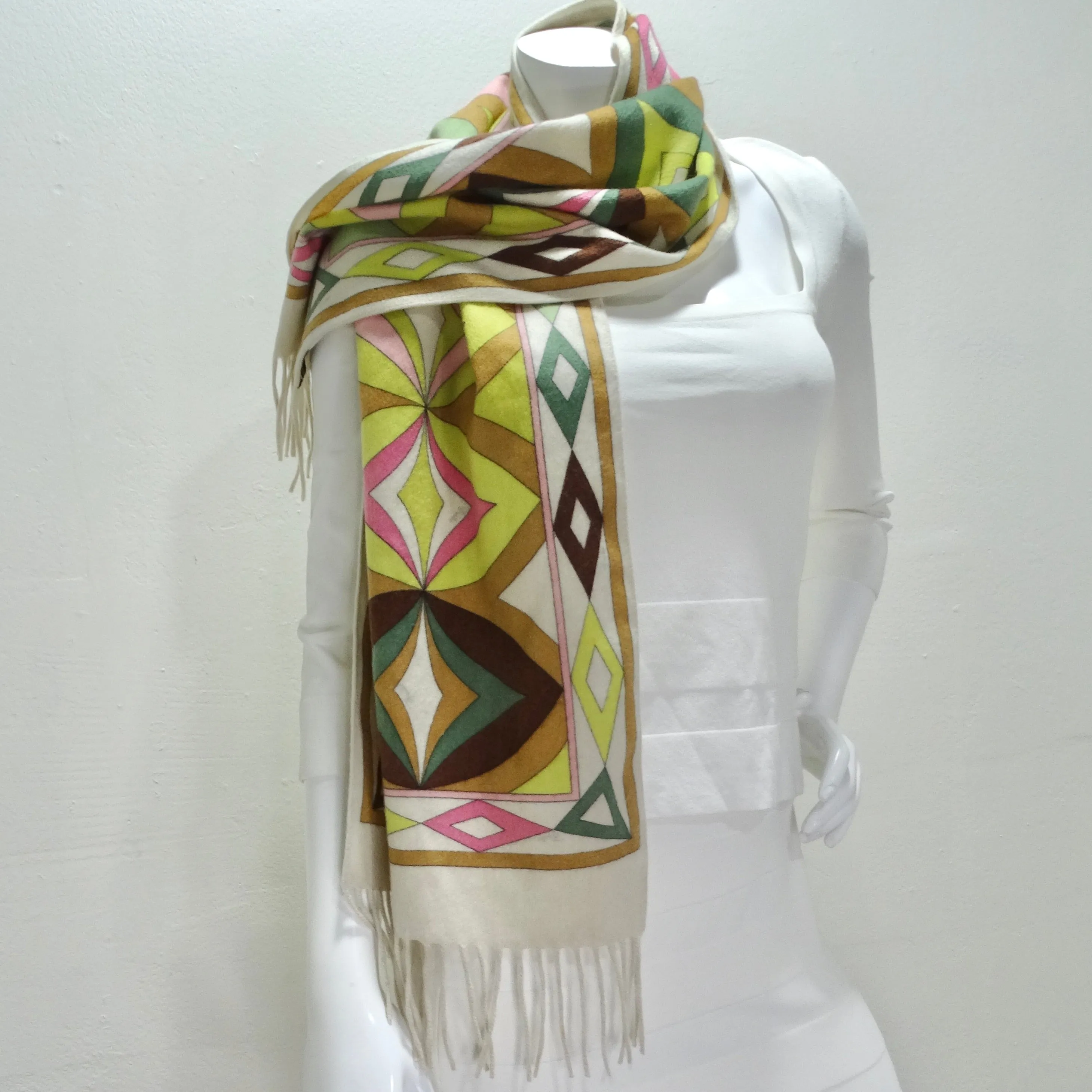 Emilio Pucci 1980s Cashmere Scarf