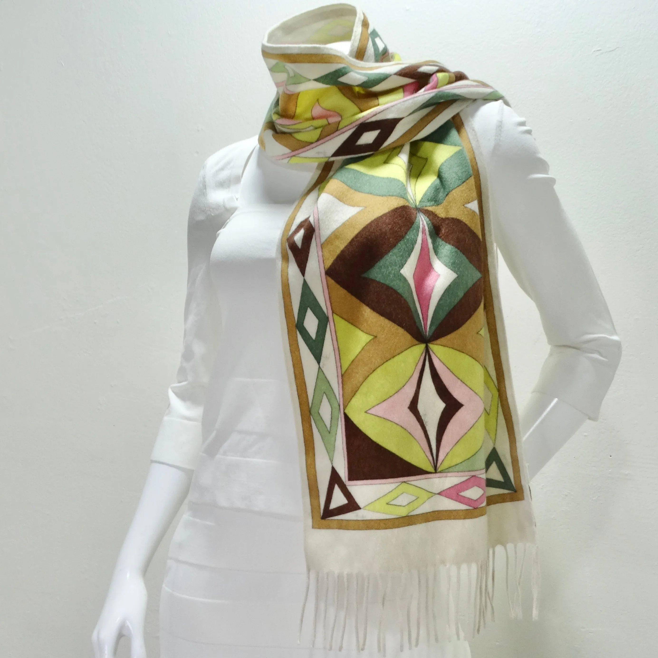 Emilio Pucci 1980s Cashmere Scarf