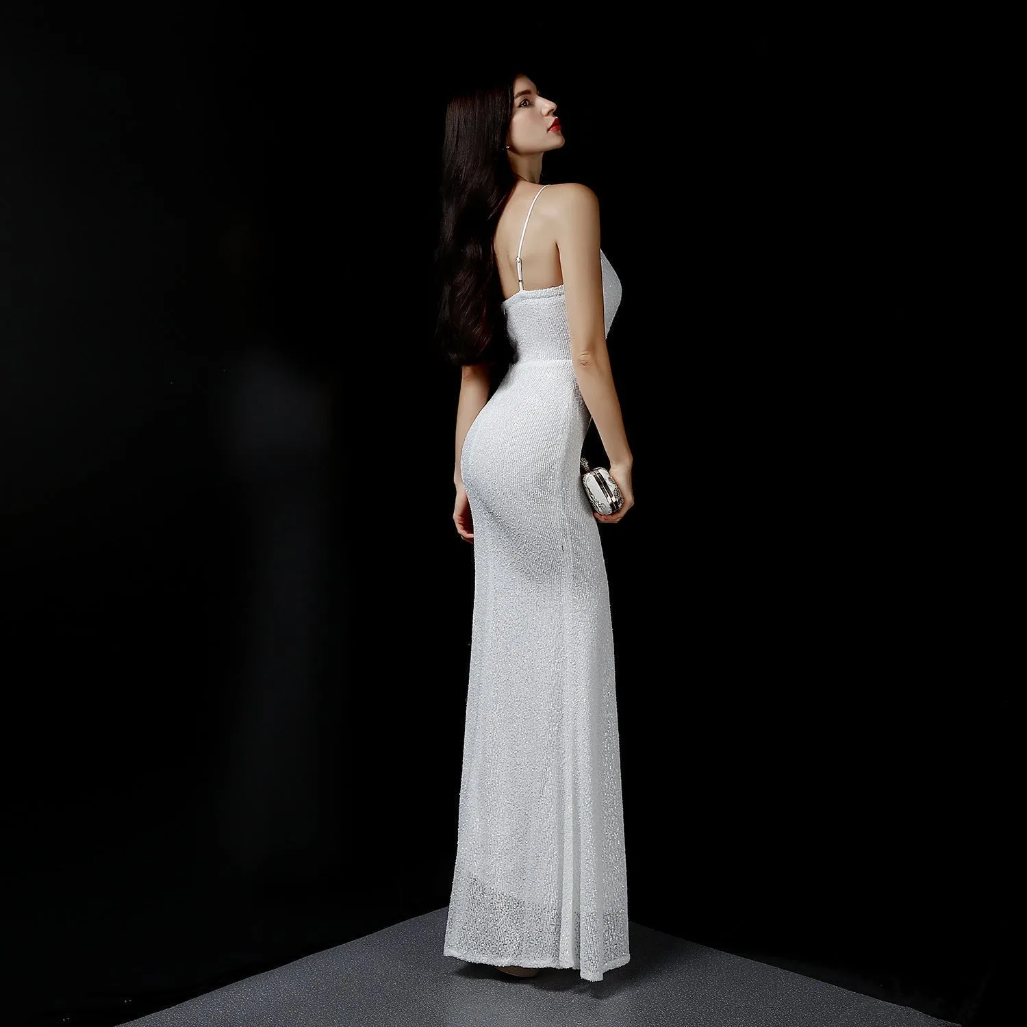 Emma sequined Stylish Formal slit dress