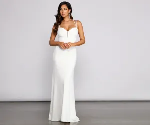 Emma Sweetheart Stylish Crepe Formal Dress