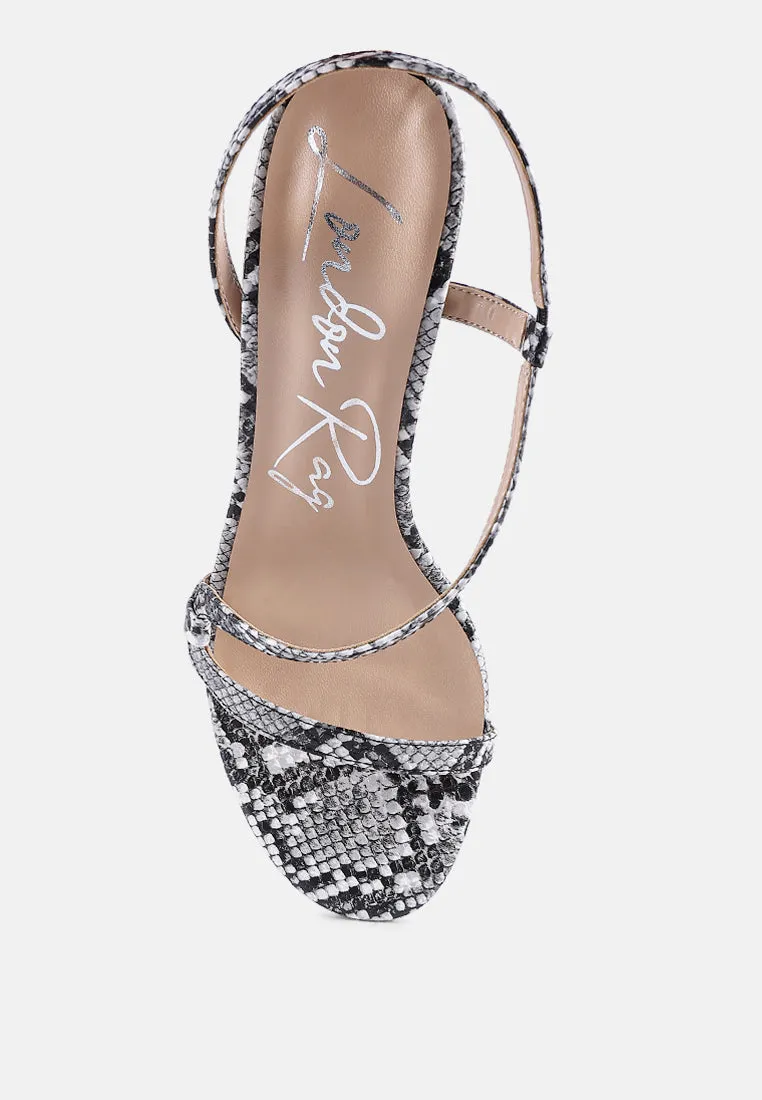 Epoque Heeled Strappy Slingback Sandals By Ruw