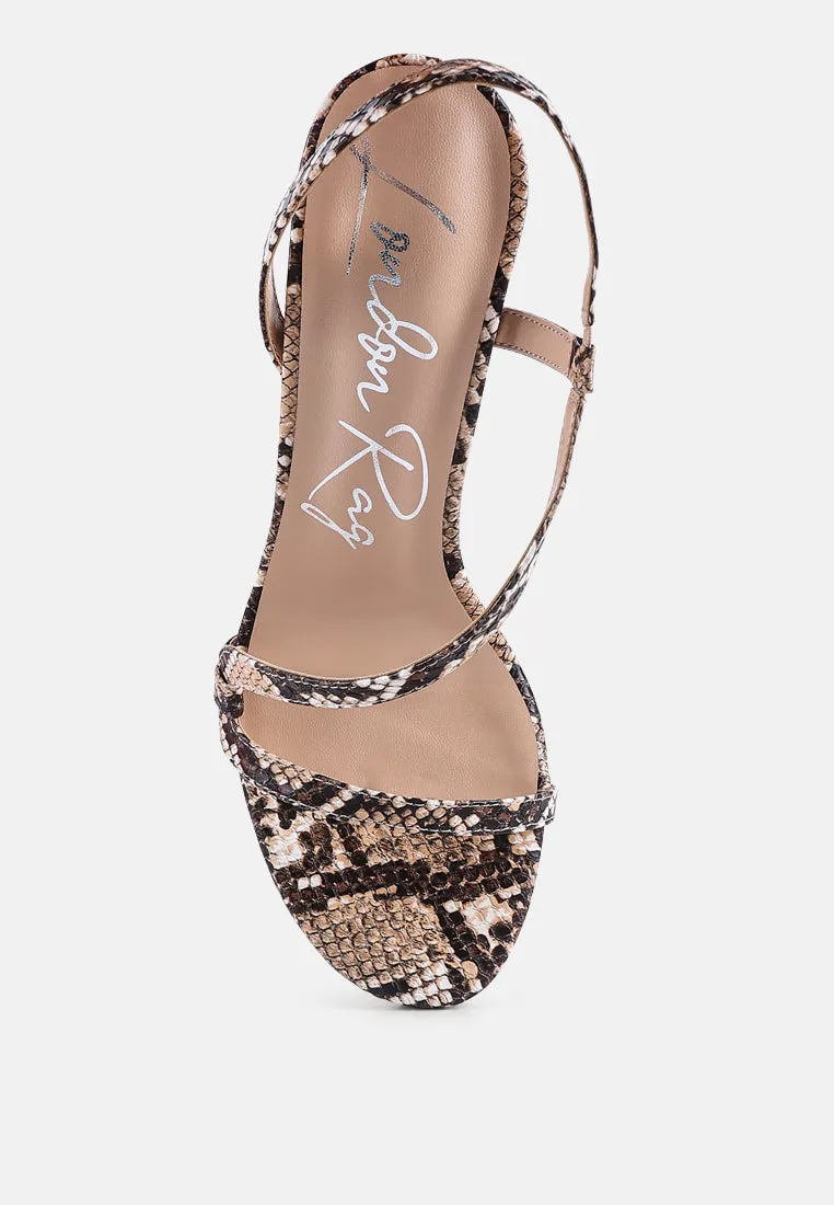 Epoque Heeled Strappy Slingback Sandals By Ruw