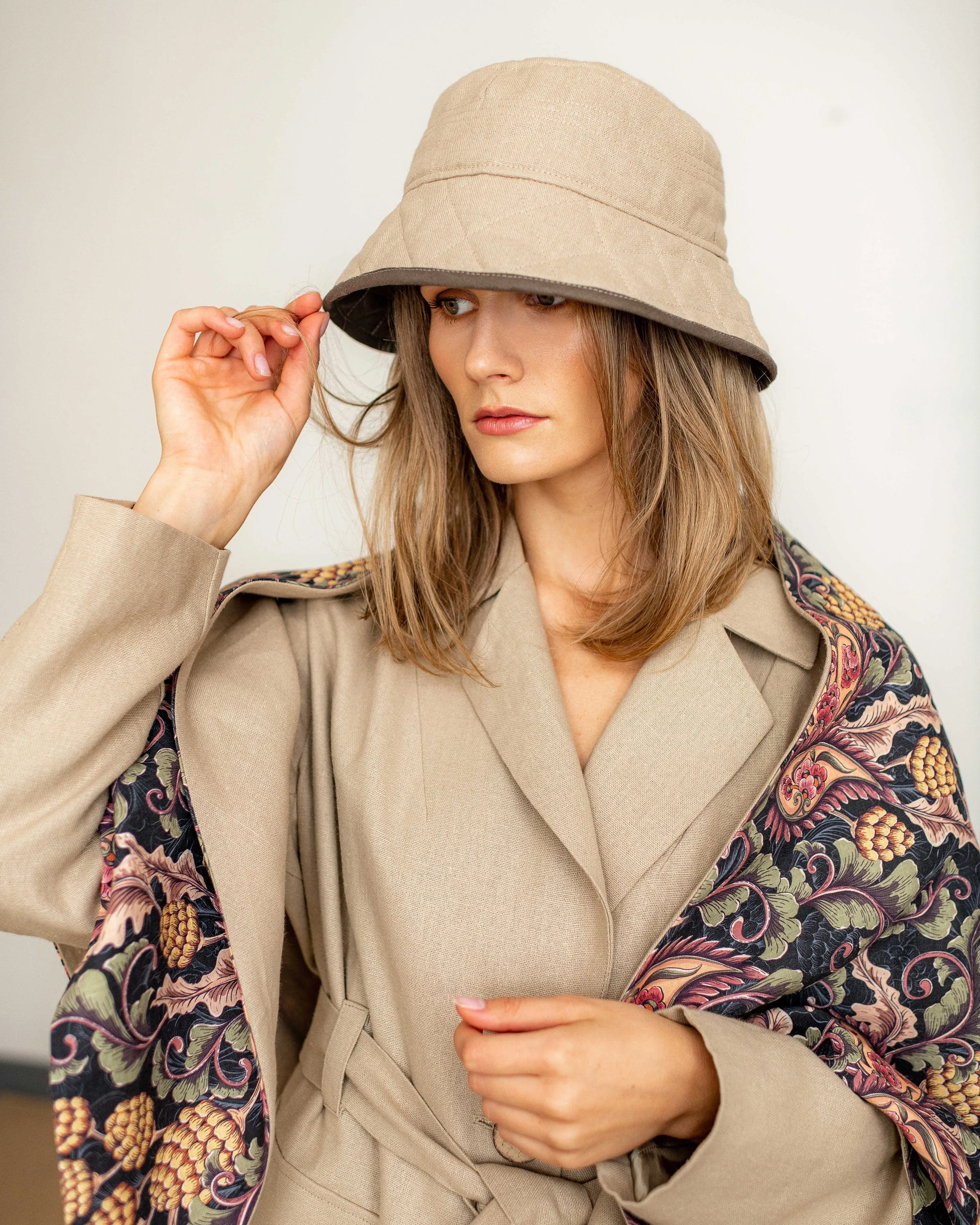 Fall Winter Linen Hat