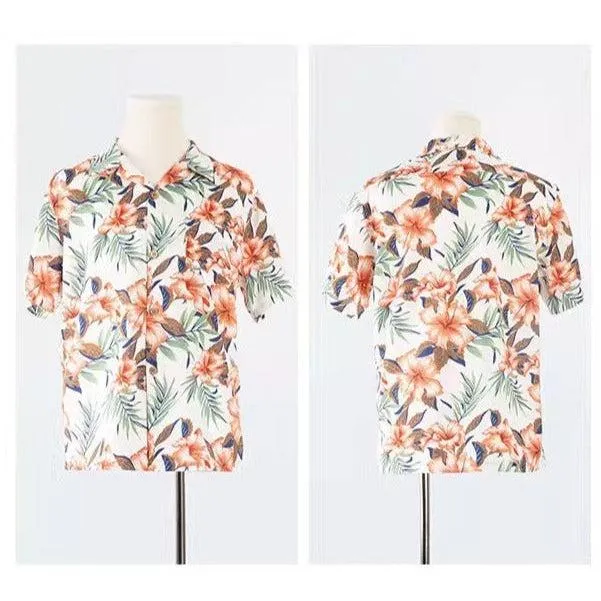 Family Matching Hawaiian Shirt and Floral Dress