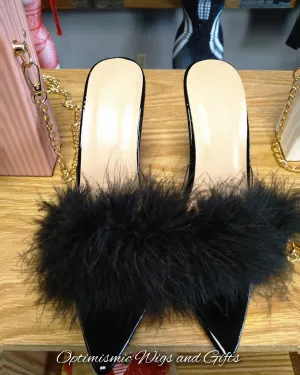 Faux Fur Heels $10 Optimismic Wigs and Gifts Shop West St Paul MN