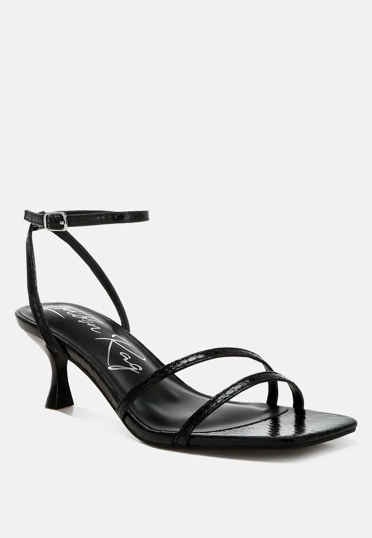Faux Leather Strappy Sandals By Ruw