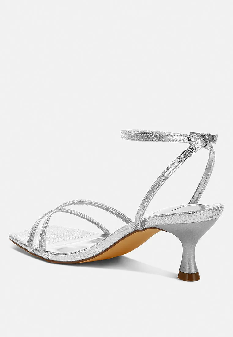 Faux Leather Strappy Sandals By Ruw