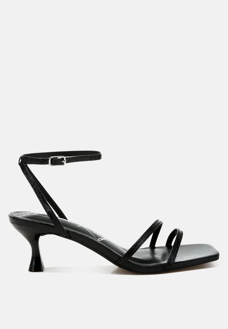 Faux Leather Strappy Sandals By Ruw