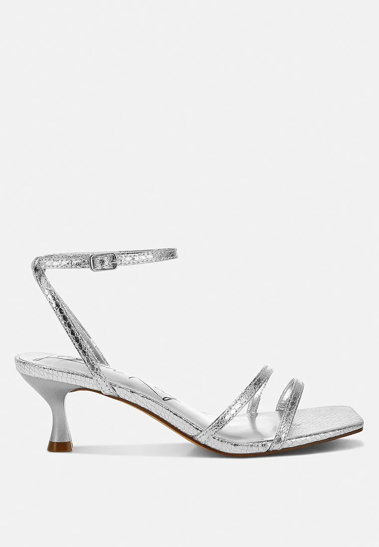 Faux Leather Strappy Sandals By Ruw