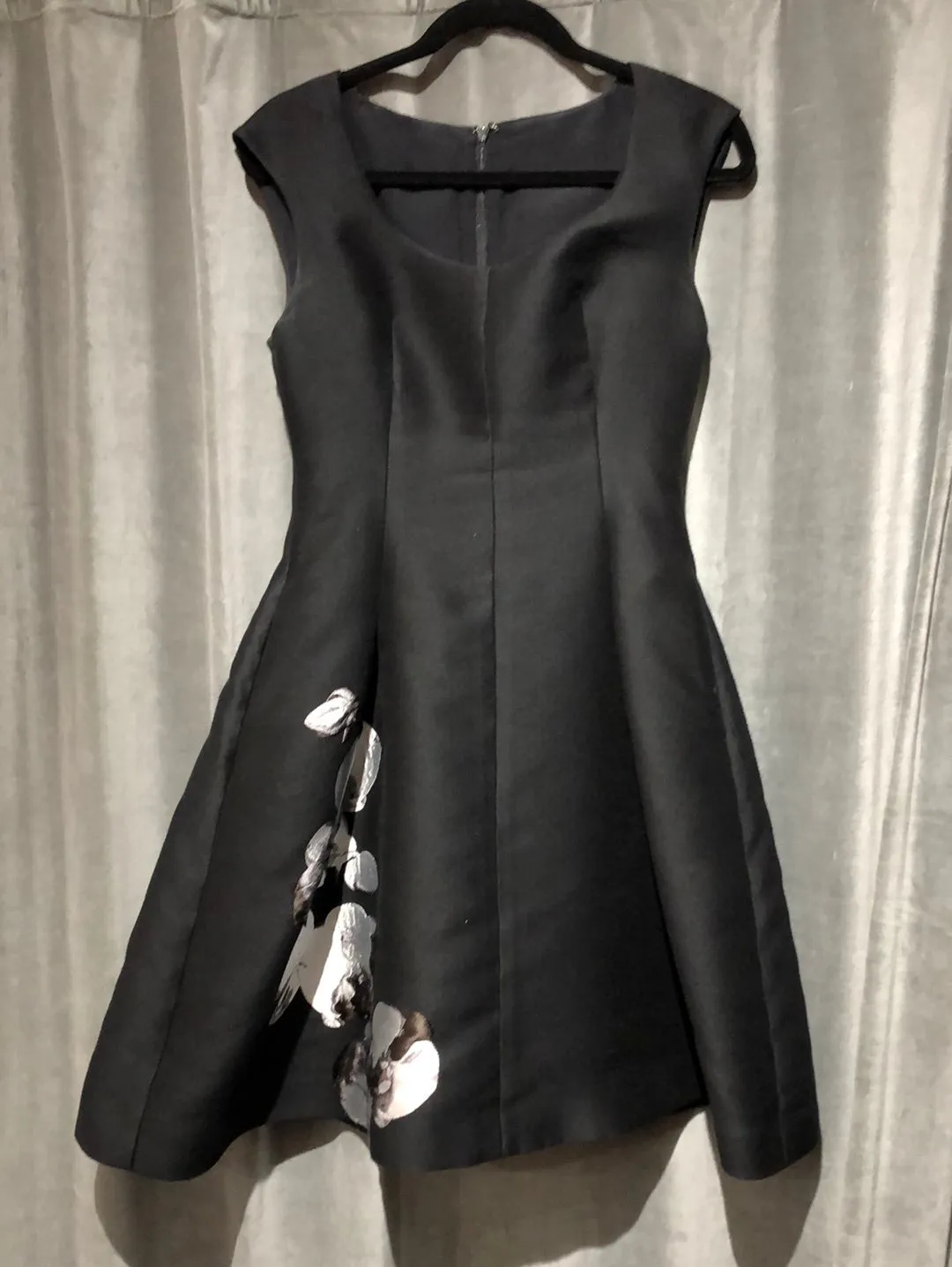 FENDI Black fit and Flare Dress with flowers