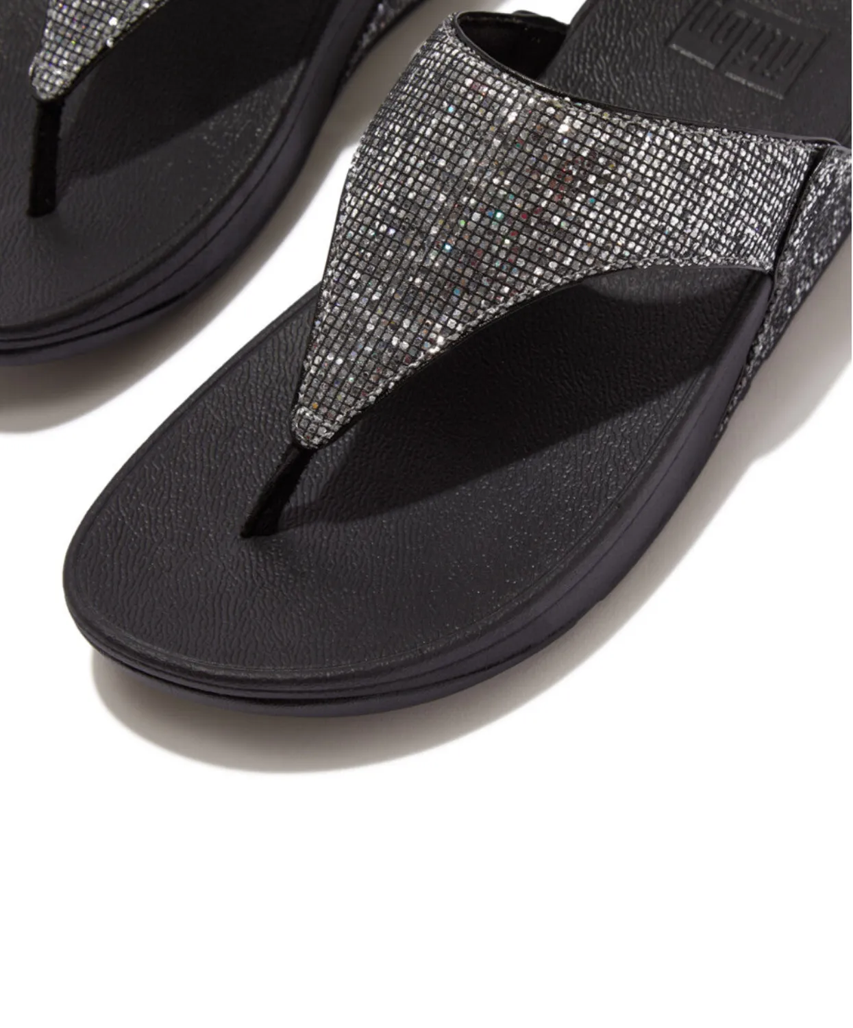 Fitflop Lulu Glitterball Toe Post Silver