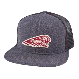 Flatbill Trucker Hat with Logo, Gray