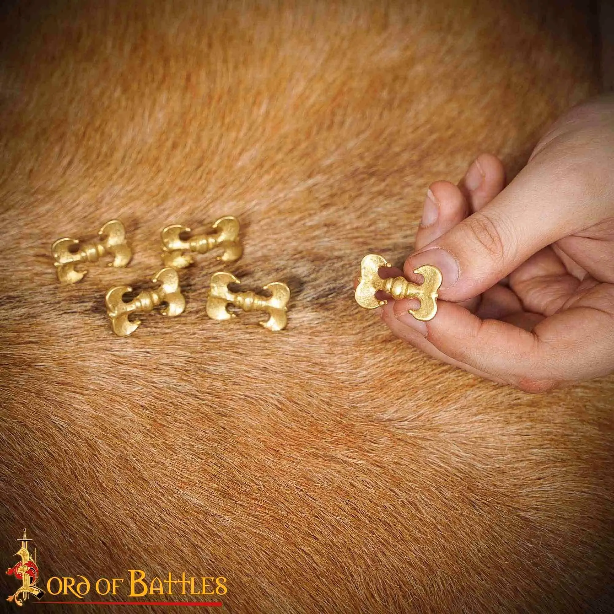 Fleurs-de- Lys Medieval Belt Mounts (set of 5)