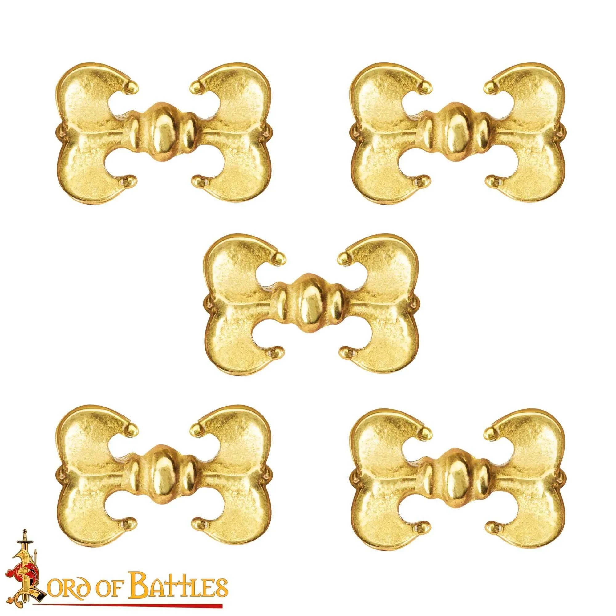 Fleurs-de- Lys Medieval Belt Mounts (set of 5)