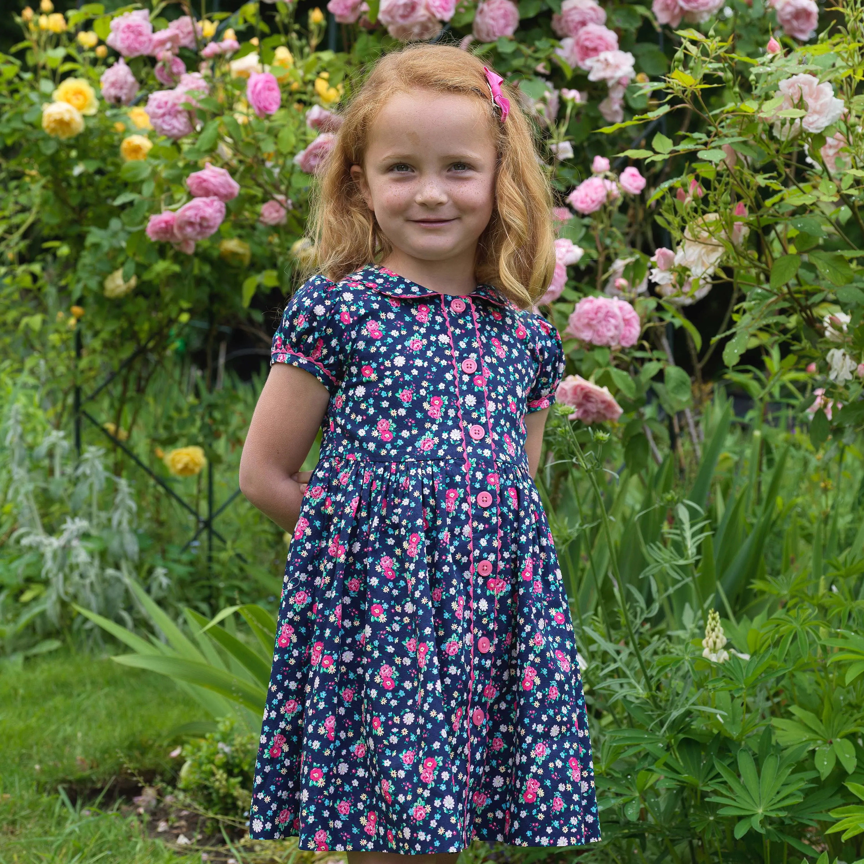 Floral Button-front Dress