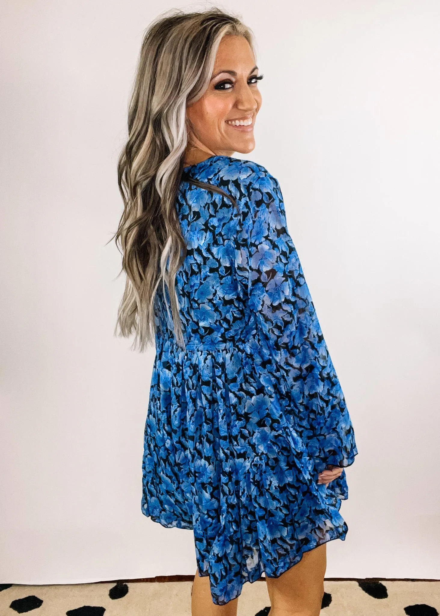 Floral Chiffon Bell Sleeve Romper