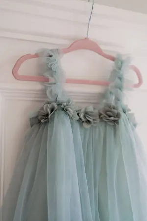 Floral Dreams Dress- Misty Blue