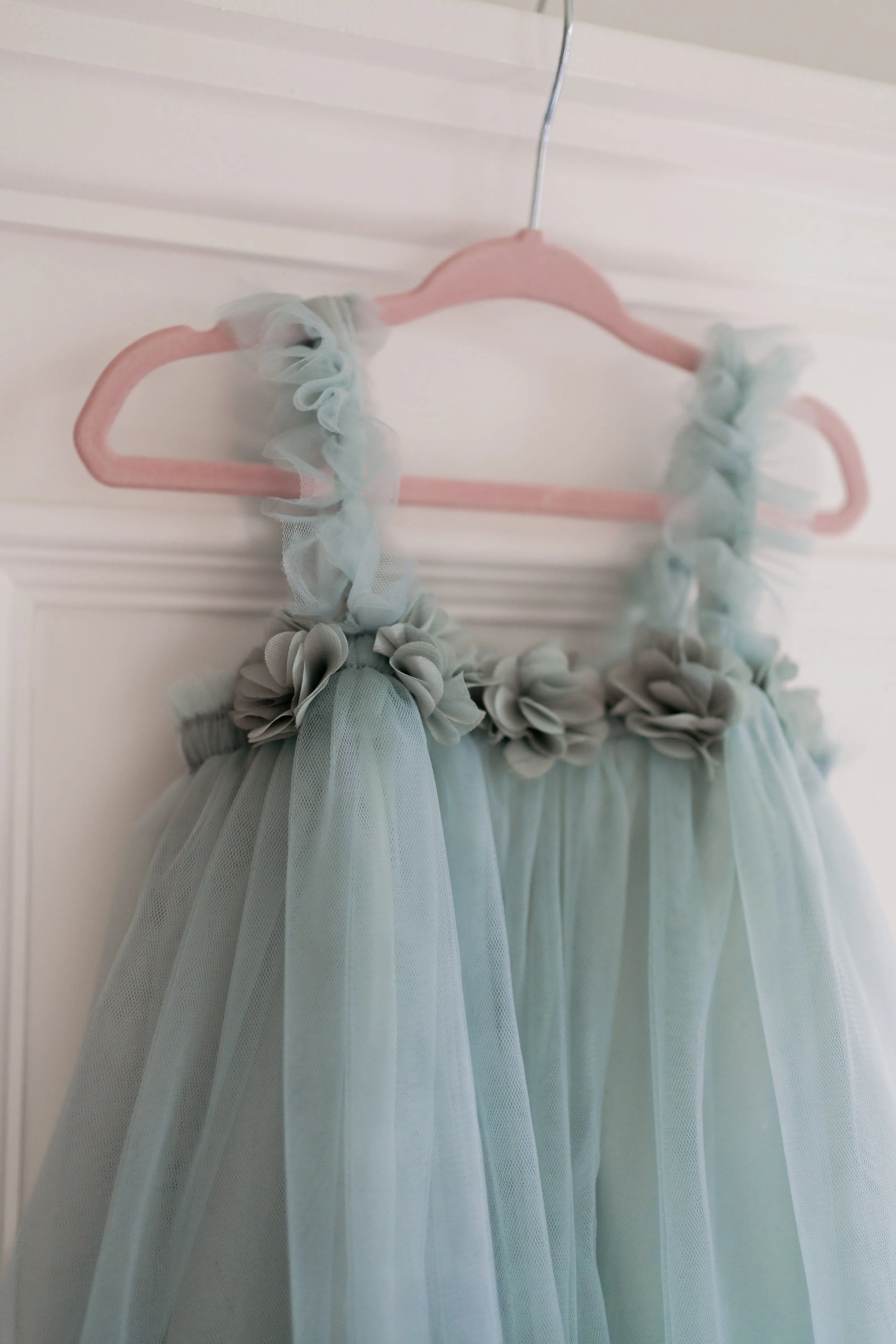 Floral Dreams Dress- Misty Blue