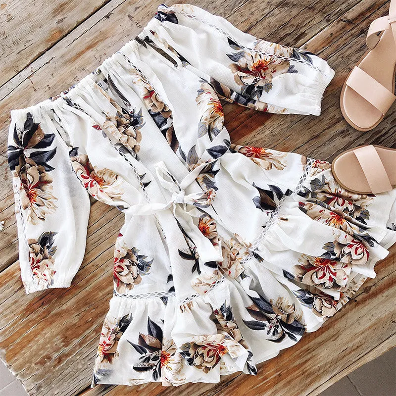 Floral Off Shoulder Mini Dress