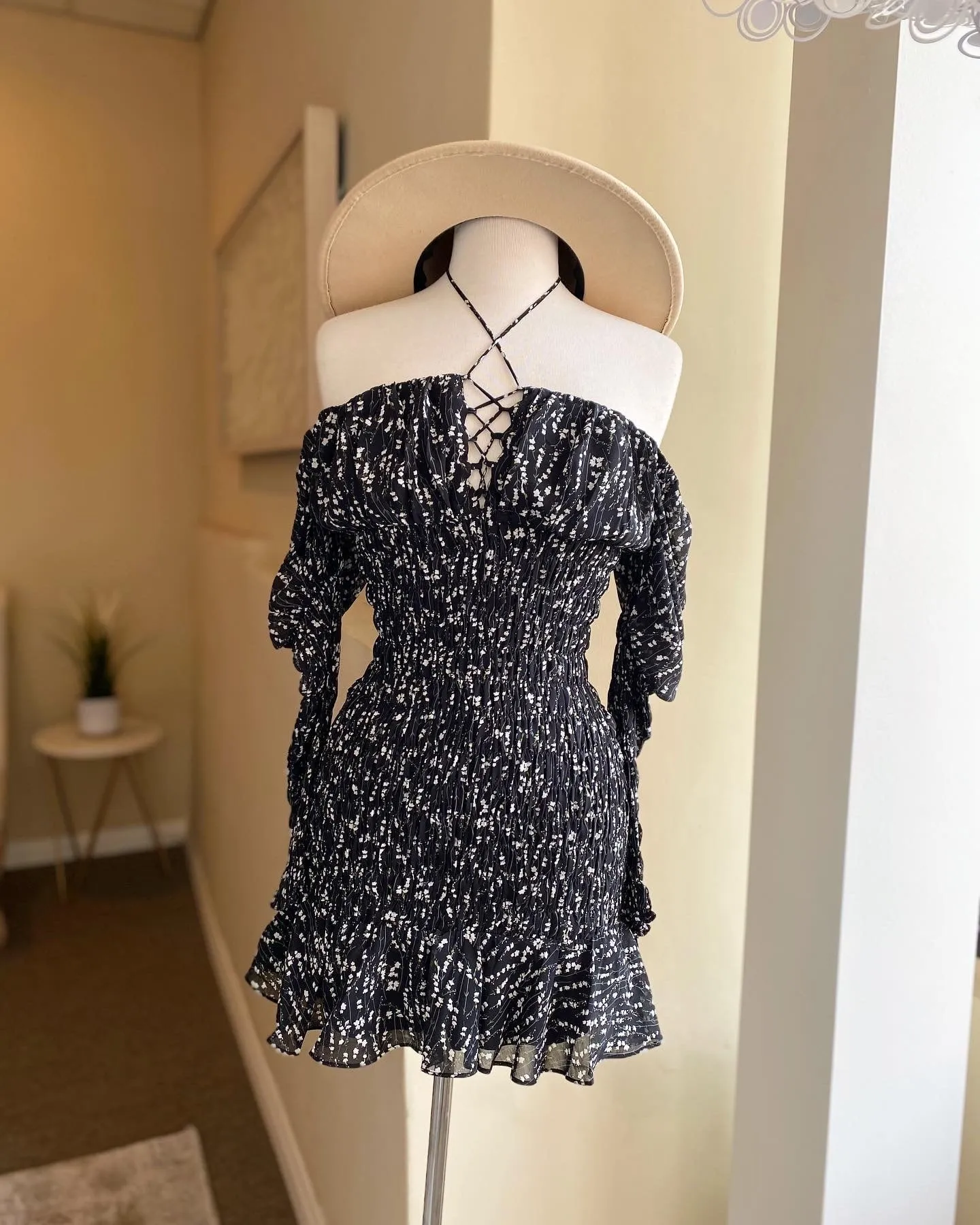 Floral O/S Scrunge Dress