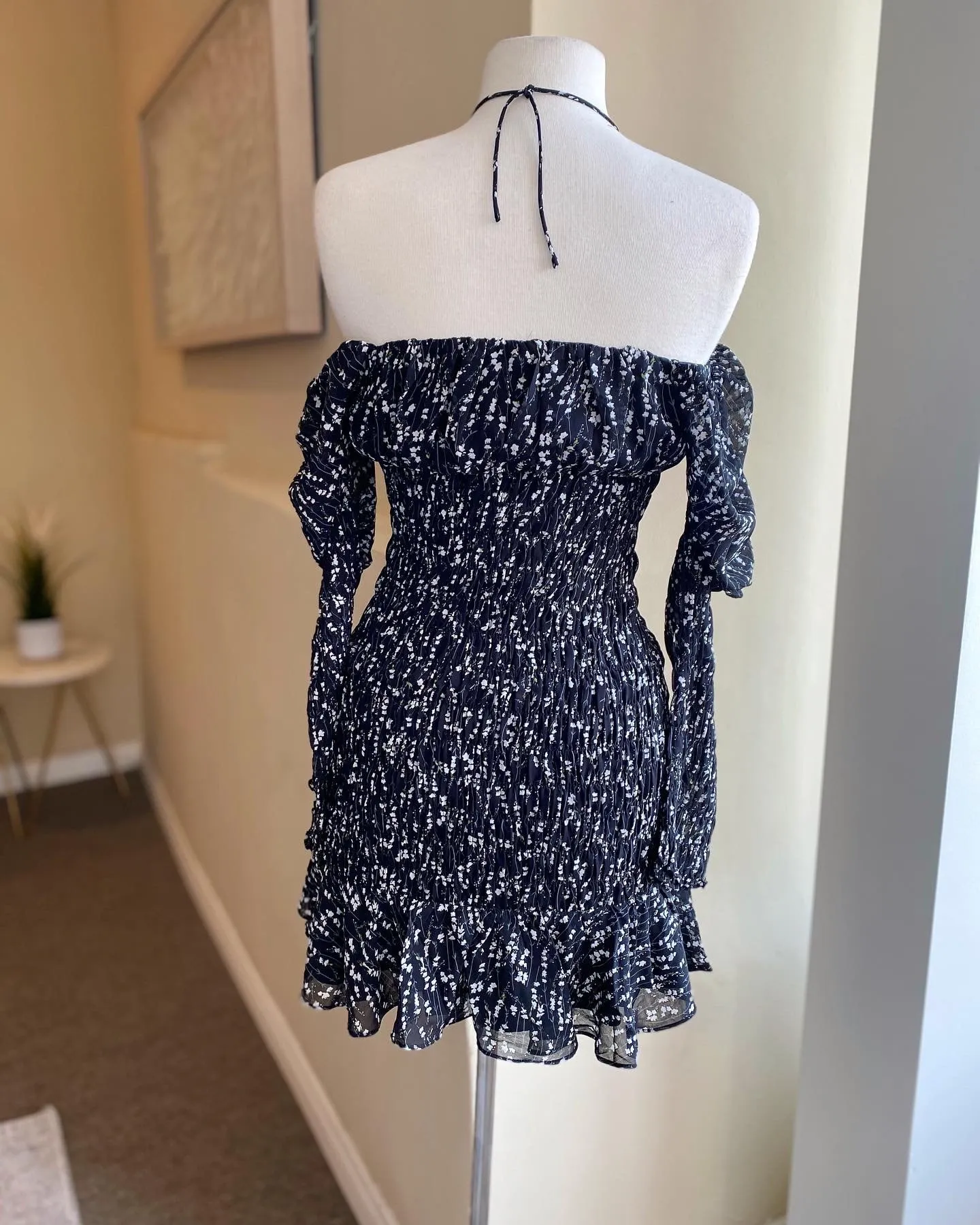 Floral O/S Scrunge Dress